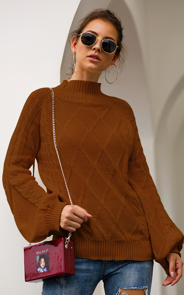 SZ60240-3 Solid Color Sweater